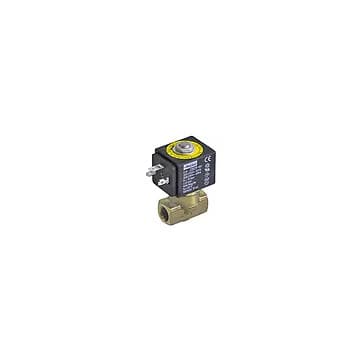 Solenoid valve 2 -ways 230 VAC connection 1/4" L 40 mm DN 3 mm slide-on receptacle DIN