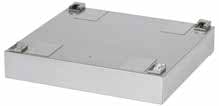 Sokkel H100, lukket silver grey