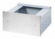 SOKKEL, LUKKET, H290MM SØLV FRONT SST FO