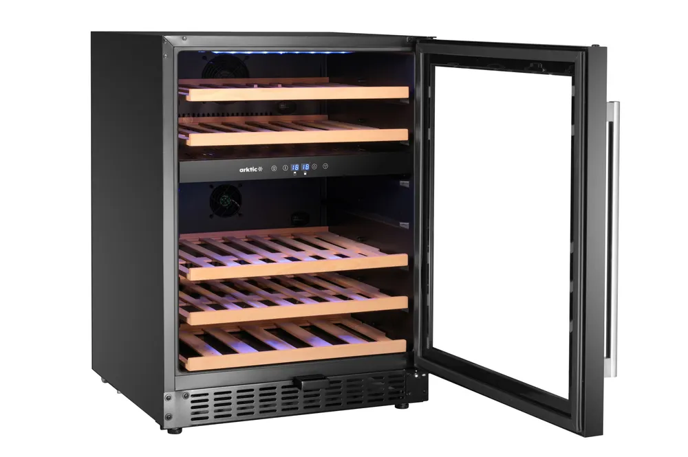Vis Wine cooler, 2-zone, 46 bottles, Arktic, Black, 570x595x(H)820mm, bilde 3