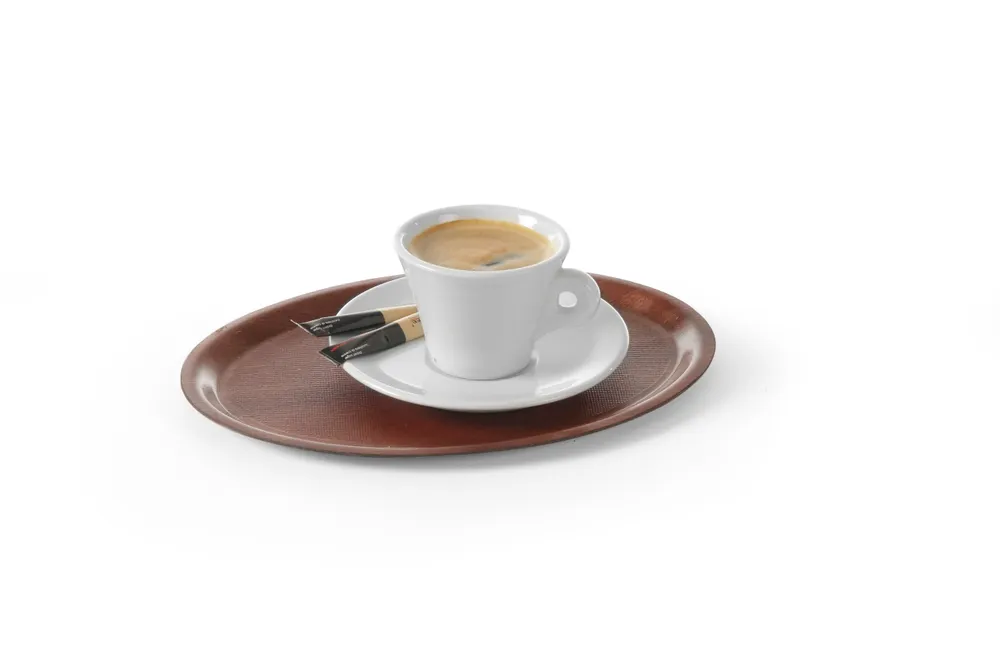 Vis Serving tray, oval, non-slip, laminated, AmerBox, Mahogany, 230x160mm, bilde 5