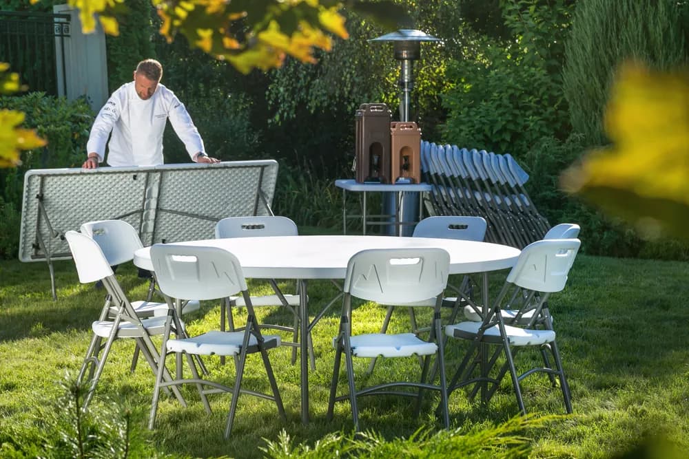 Vis Buffet table, round, AmerBox, White, ⌀1500x(H)740mm, Round, bilde 4