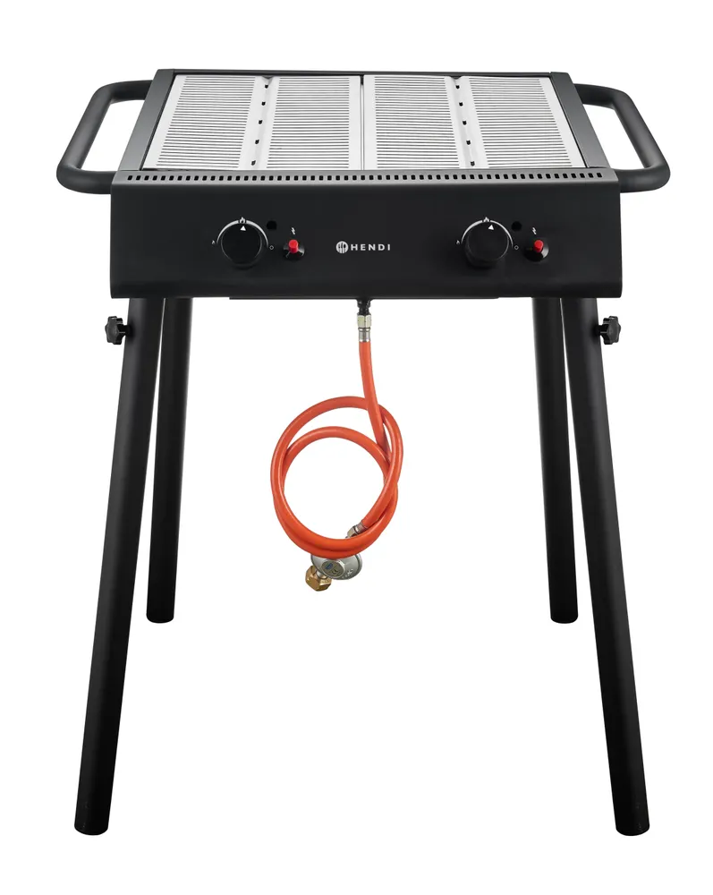 Xantos Black Gas grill, HENDI, Black, 9,5kW, 770x710x(H)870mm