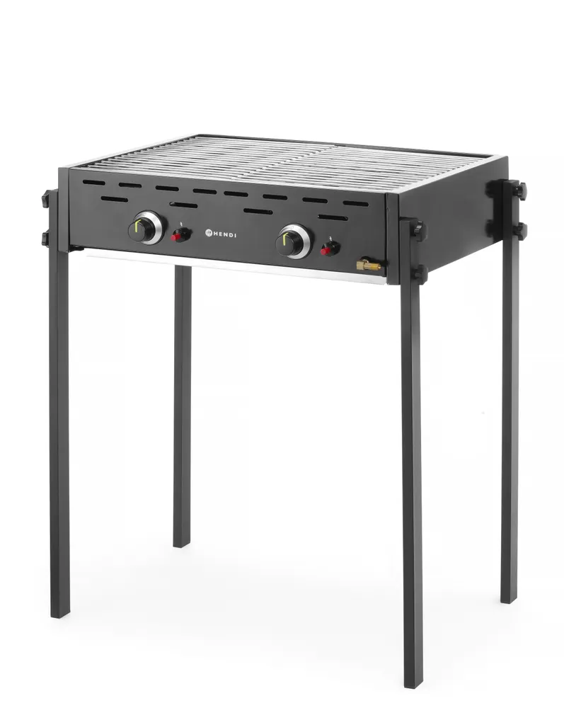 Gas Grill Roast-Master Pro Black, HENDI, Black, 11,6kW, 790x560x(H)900mm