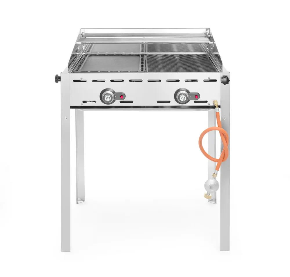 Vis Green Fire with 2 burners, HENDI, Profi Line, Enamelled cast iron Gastronorm 1/1 griddle and grid, 11,6kW, 740x615x(H)825mm, bilde 2