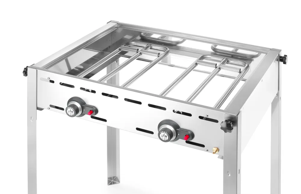 Vis Green Fire with 2 burners, HENDI, Profi Line, 2x GN 1/1 barbecue grids, 11,6kW, 740x612x(H)825mm, bilde 7