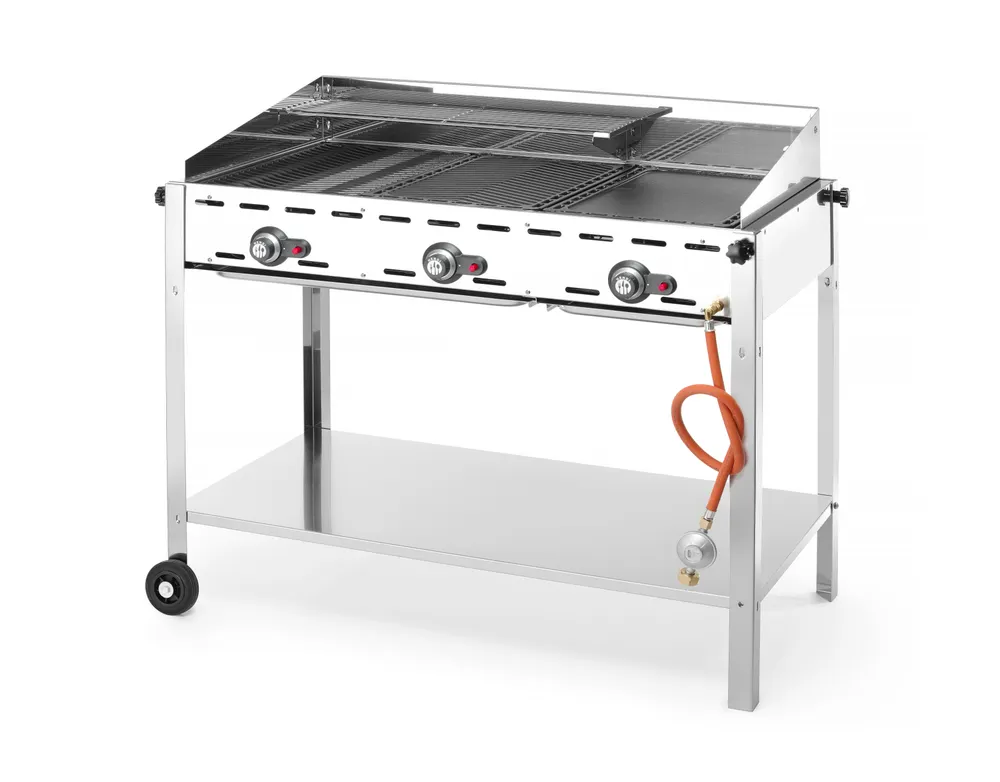 Vis Green Fire with 3 burners, HENDI, Profi Line, Equipped with a lower shelf and wheels., 17,4kW, 1078x612x(H)825mm, bilde 3