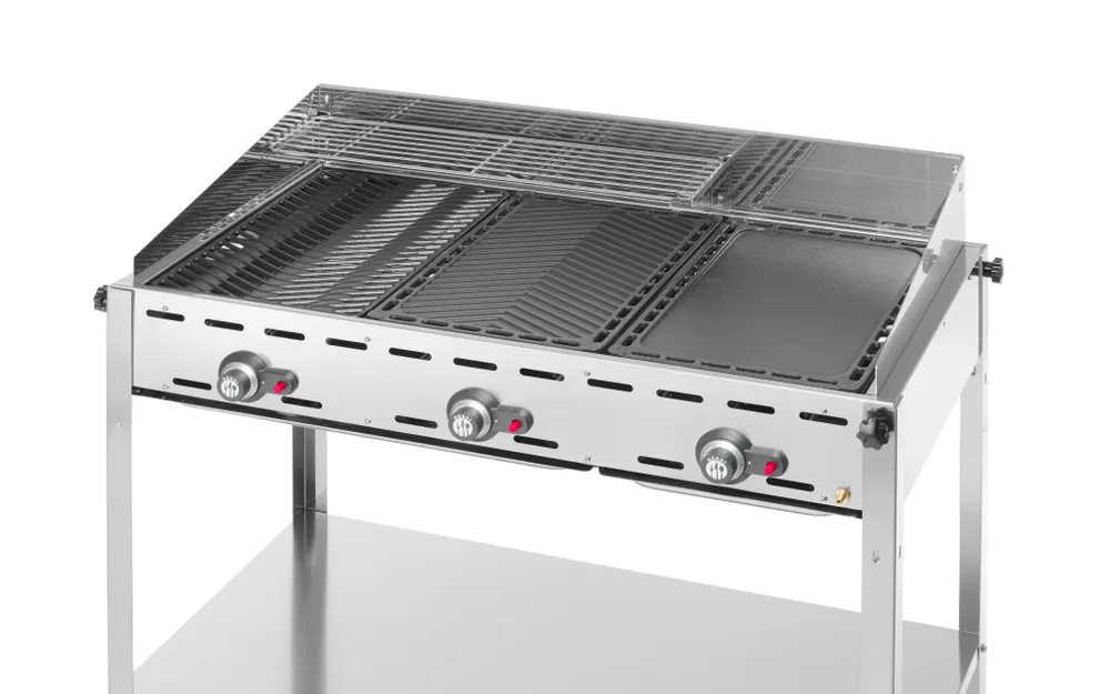 Vis Green Fire with 3 burners, HENDI, Profi Line, Equipped with a lower shelf and wheels., 17,4kW, 1078x612x(H)825mm, bilde 4