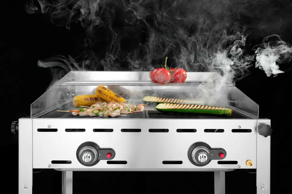 Vis Green Fire with 2 burners, HENDI, Profi Line, 2x GN 1/1 barbecue grids, 11,6kW, 740x612x(H)825mm, bilde 4