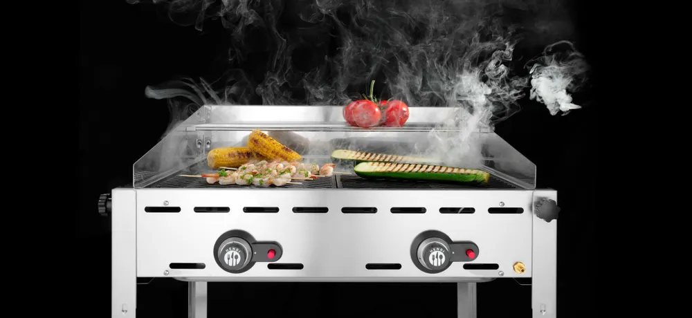 Vis Green Fire with 2 burners, HENDI, Profi Line, 2x GN 1/1 barbecue grids, 11,6kW, 740x612x(H)825mm, bilde 5