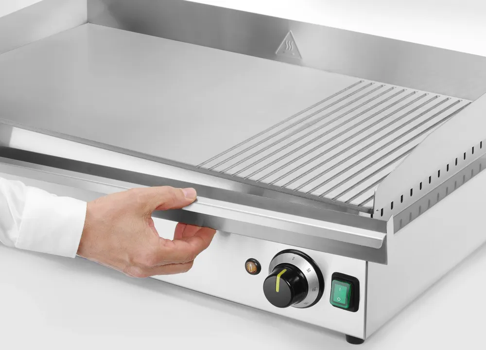 Vis Griddle 1/3 ribbed, HENDI, Kitchen Line, 230V/3500W, 697x474x(H)241mm, bilde 5