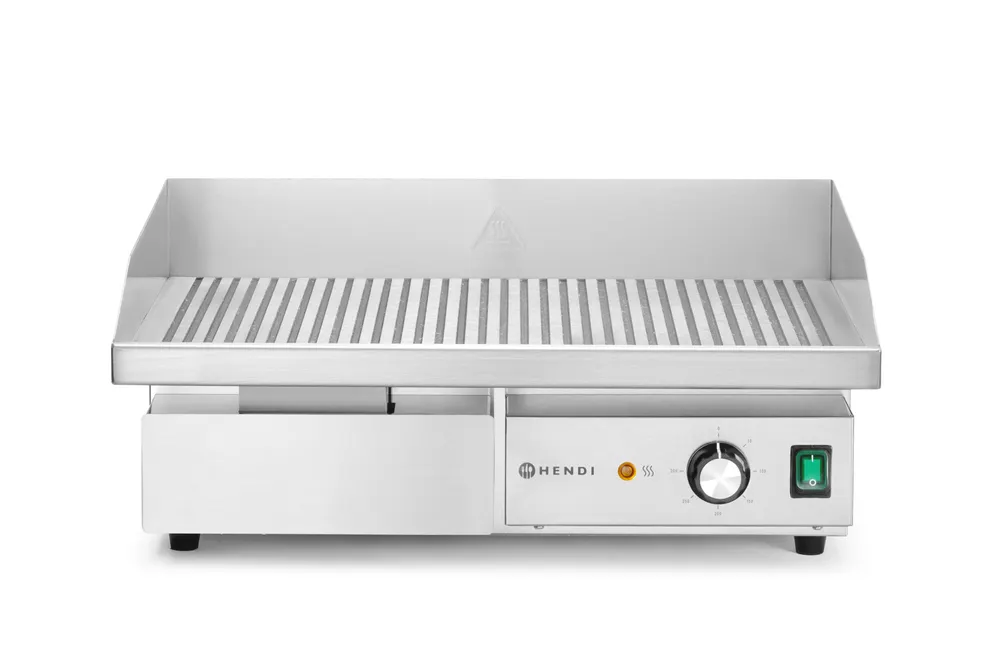 Griddle, ribbed, HENDI, Budget Line, 230V/3000W, 550x430x(H)240mm