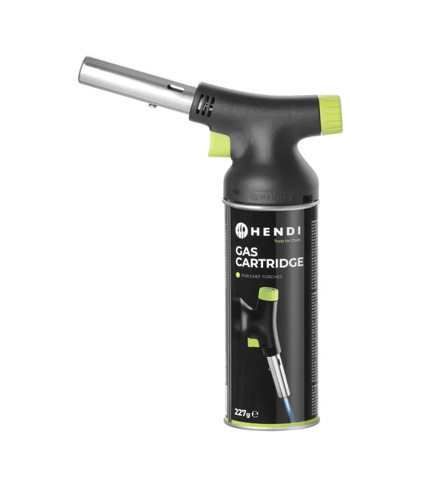 HENDI Jet chefs' torch – set with cartridge, HENDI, designed by Robert Bronwasser, 175x68x(H)260mm