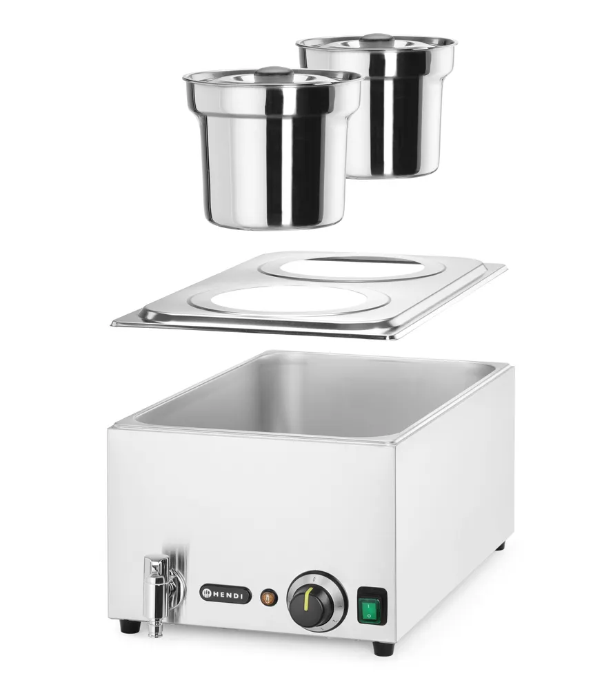 Vis Set: Bain-marie Ranger + 2x 4L container with lid, HENDI, GN (H)150mm, 8L, 230V/1000W, 604x332x(H)315mm, bilde 5