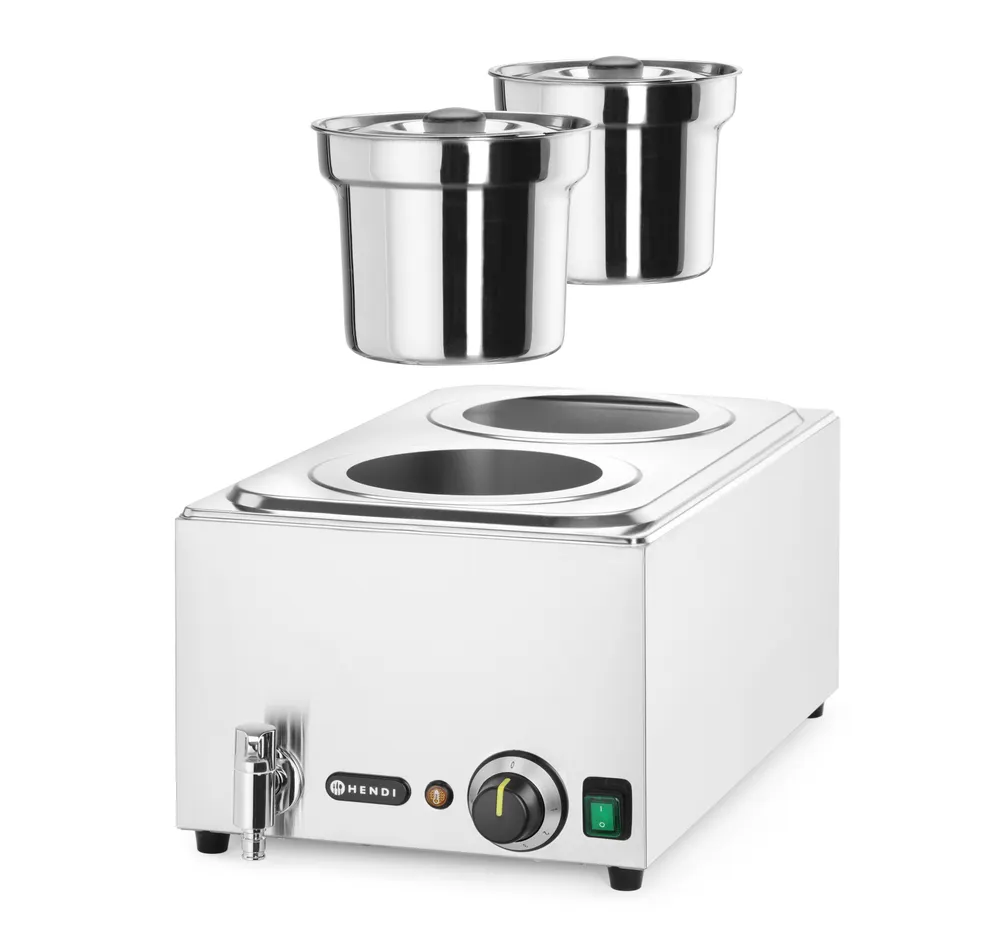Vis Set: Bain-marie Ranger + 2x 4L container with lid, HENDI, GN (H)150mm, 8L, 230V/1000W, 604x332x(H)315mm, bilde 4