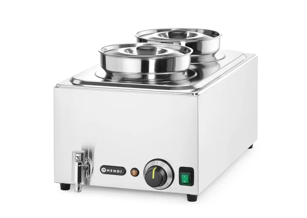 Vis Set: Bain-marie Ranger + 2x 4L container with lid, HENDI, GN (H)150mm, 8L, 230V/1000W, 604x332x(H)315mm, bilde 2