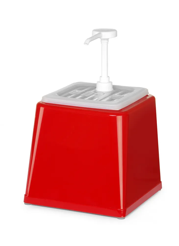 Vis Sauce dispenser with pump, HENDI, 2,5L, Red, 230x210x(H)327mm, bilde 2