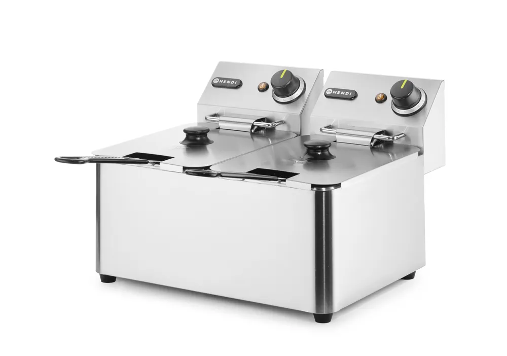 Vis Deep fryer 2x4 L, HENDI, Kitchen Line, 8L, 230V/6000W, 470x380x(H)315mm, bilde 2