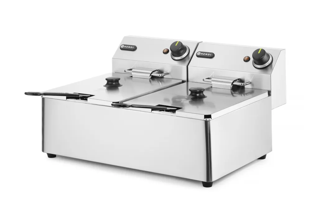 Vis Deep fryer Kitchen Line - 2x 6L, HENDI, Kitchen Line, 12L, 230V/6600W, 550x430x(H)305mm, bilde 2