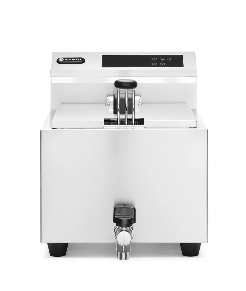 Deep fryer with drain tap digital - 8 l, HENDI, Profi Line, 8L, 230V/3500W, 305x515x(H)345mm