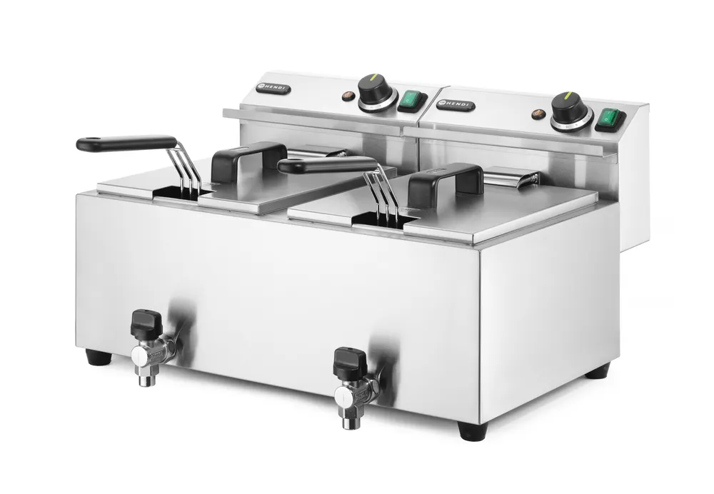 Vis Deep fryer with drain tap, 2x8 L, HENDI, Profi Line, 16L, 230V/7000W, 610x515x(H)369mm, bilde 3