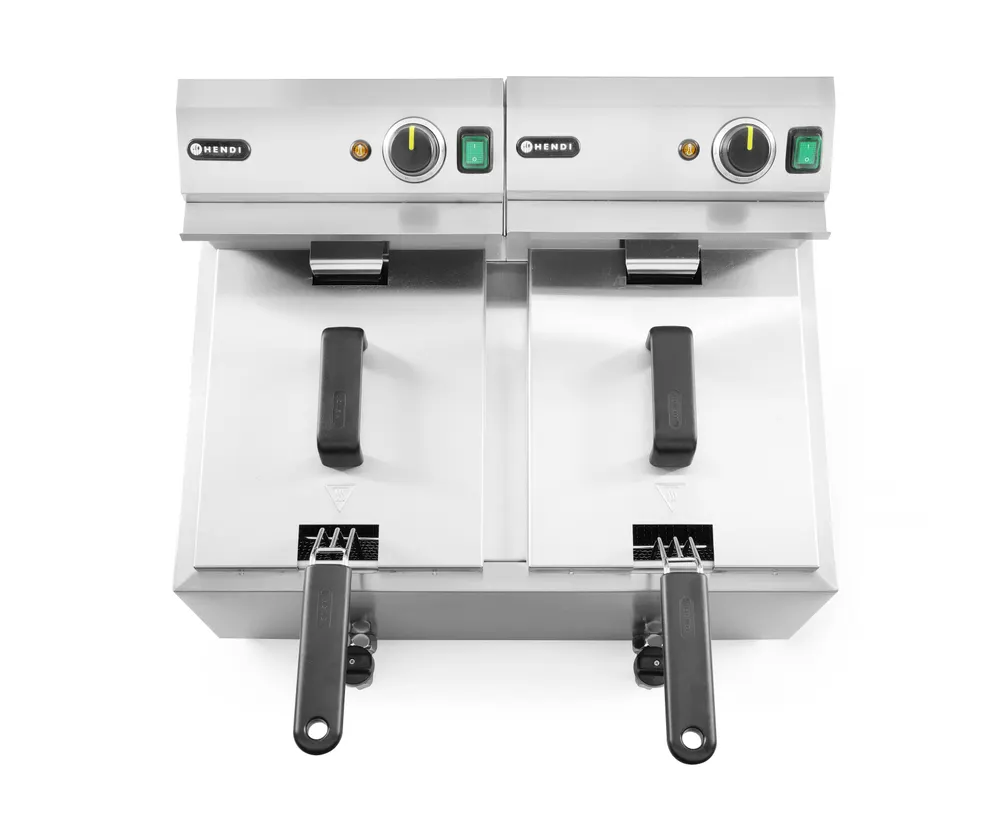 Vis Deep fryer with drain tap, 2x8 L, HENDI, Profi Line, 16L, 230V/7000W, 610x515x(H)369mm, bilde 4