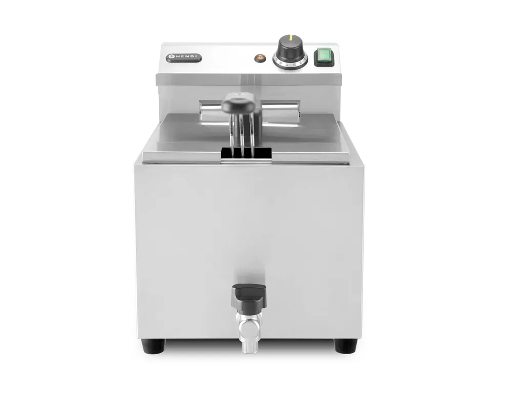 Deep fryer XL with drain tap, HENDI, Profi Line, 10L, 400V/6600W, 300x585x(H)377mm