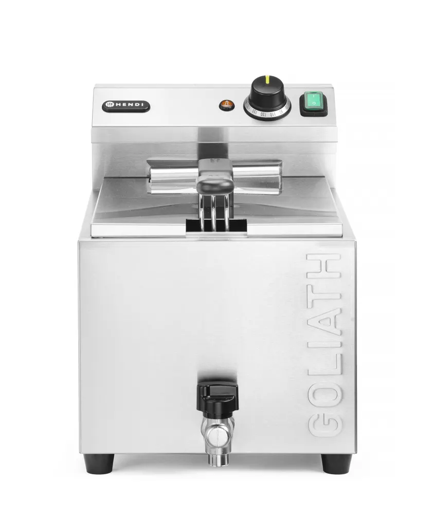 Deep fryer XL with drain tap HENDI GOLIATH, HENDI, 10L, 400V/10200W, 300x585x(H)392mm