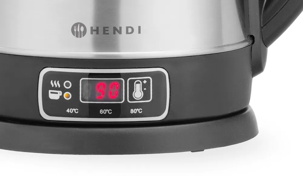 Vis Electric kettle cordless with temperature control, HENDI, 1,8L, 230V/1800W, 230x165x(H)255mm, bilde 4