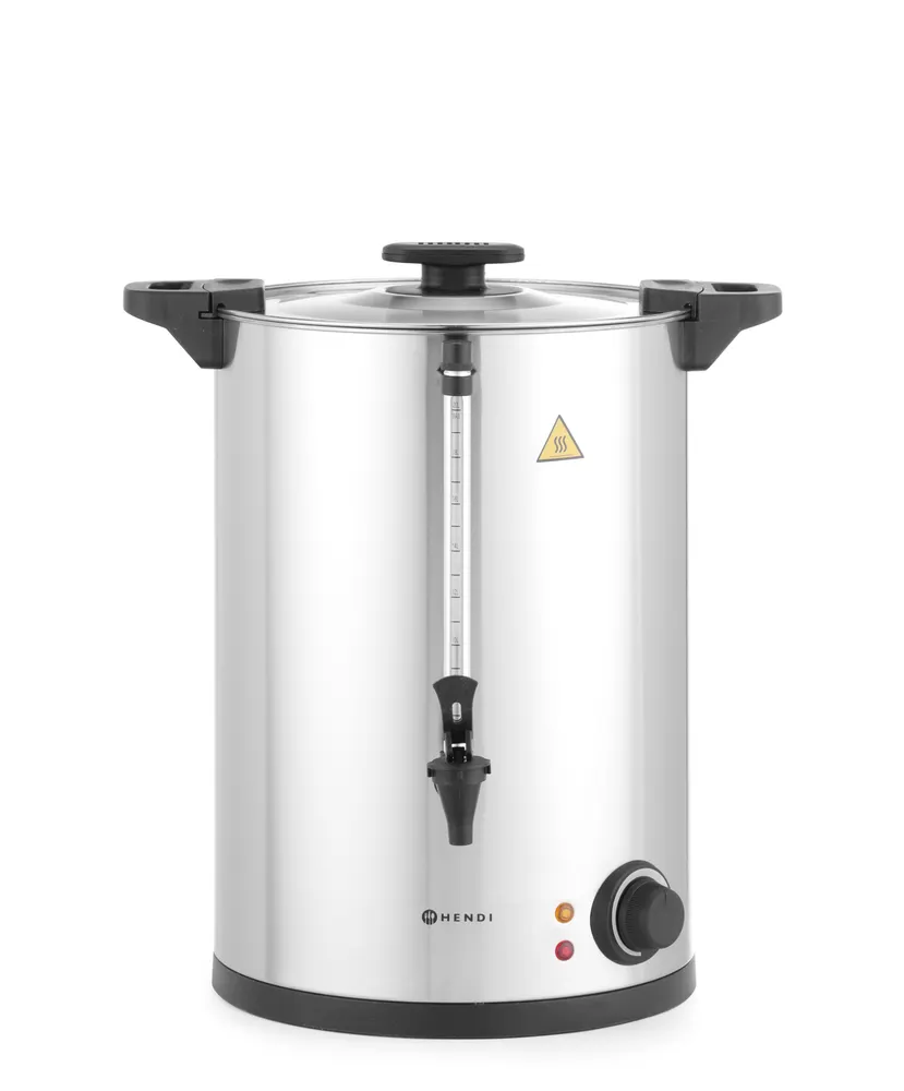Hot drinks boiler single-walled, HENDI, ≈ 130 cups in 42 min., 20L, 230V/2500W, 415x382x(H)480mm