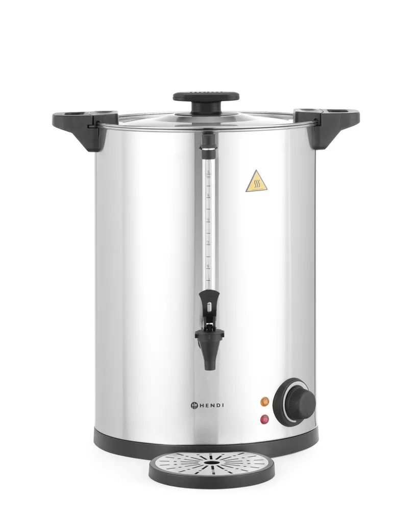 Hot drinks boiler double-walled, HENDI, ≈ 120 cups in 37 min., 18L, 230V/2500W, 415x382x(H)480mm
