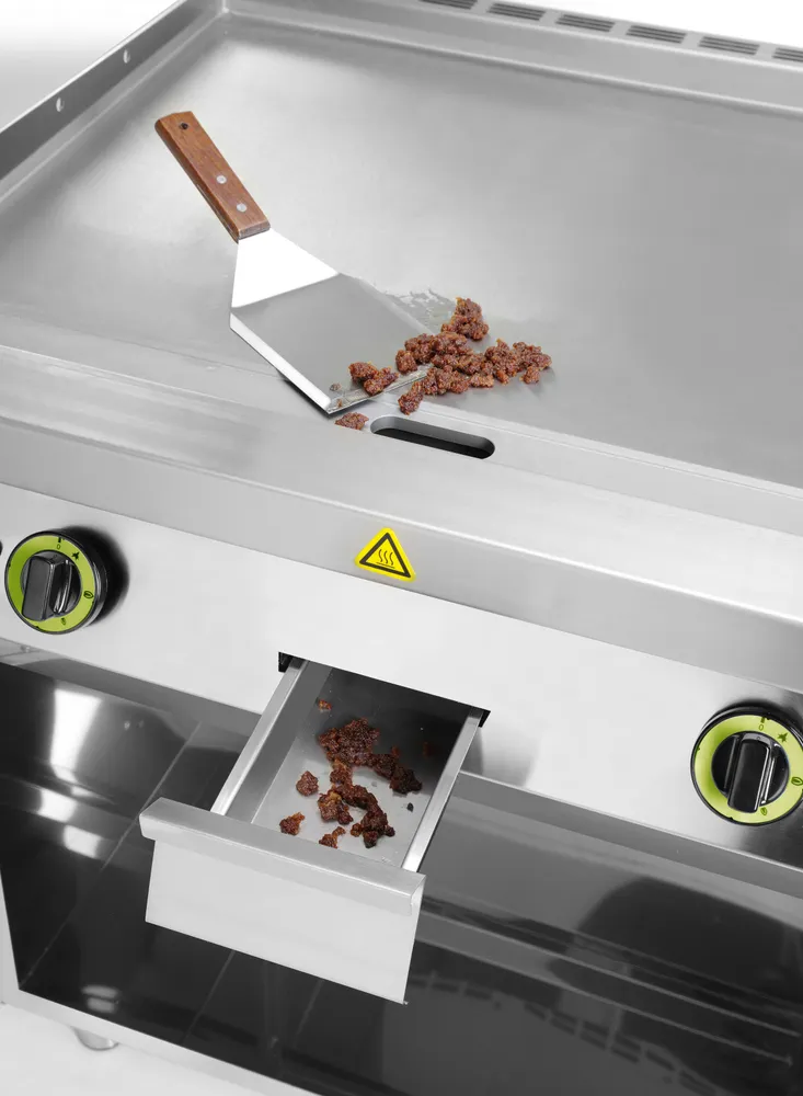 Vis Gas grill hob, smooth, on a cabinet enclosed on 3 sides, HENDI, Kitchen Line, 2 heating zones, each with 3 burners, total power: 10 kW, 10kW, 800x700x(H)900mm, bilde 3