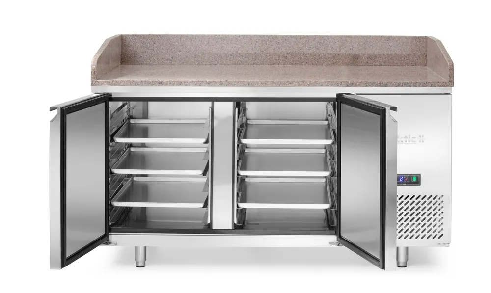 Vis Pizza cooling table with granite worktop, 2 doors, Arktic, 250L, Granite, 230V/250W, 800x1510x(H)1050mm, bilde 4
