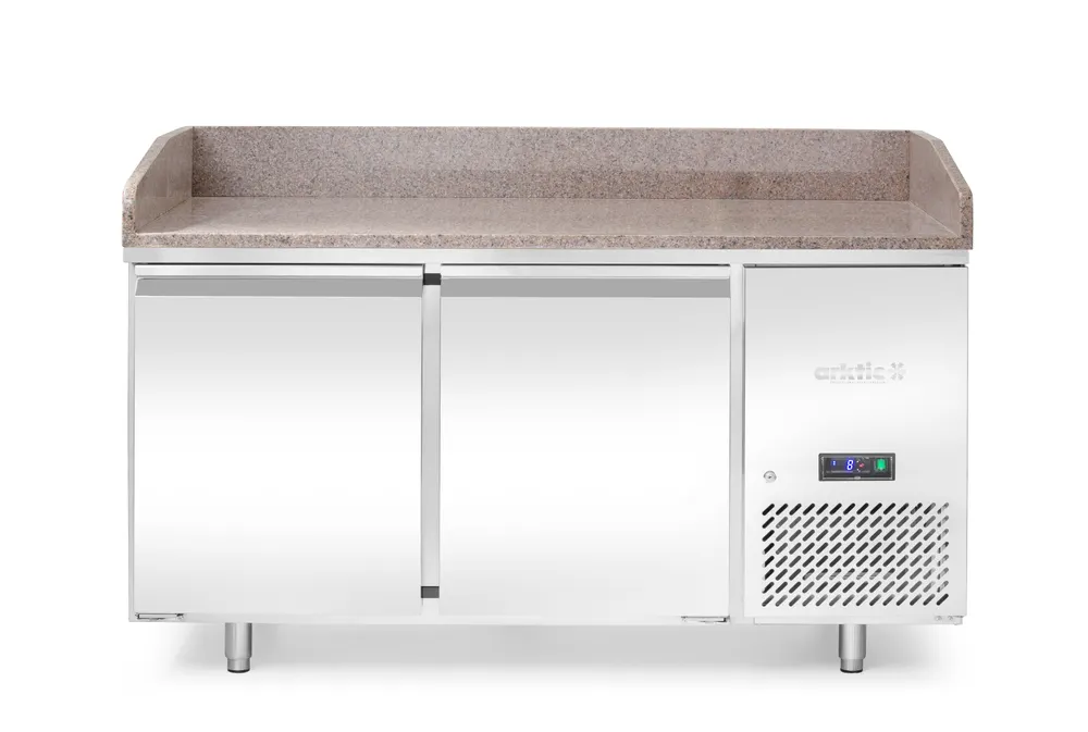 Pizza cooling table with granite worktop, 2 doors, Arktic, 250L, Granite, 230V/250W, 800x1510x(H)1050mm