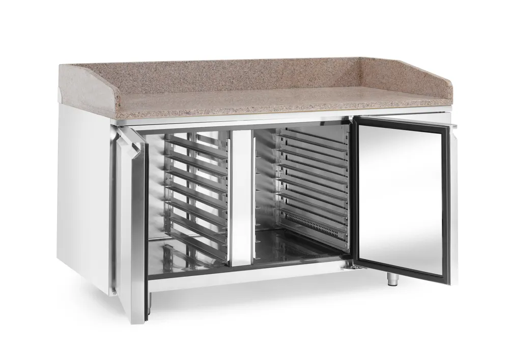 Vis Pizza cooling table with granite worktop, 2 doors, Arktic, 250L, Granite, 230V/250W, 800x1510x(H)1050mm, bilde 5