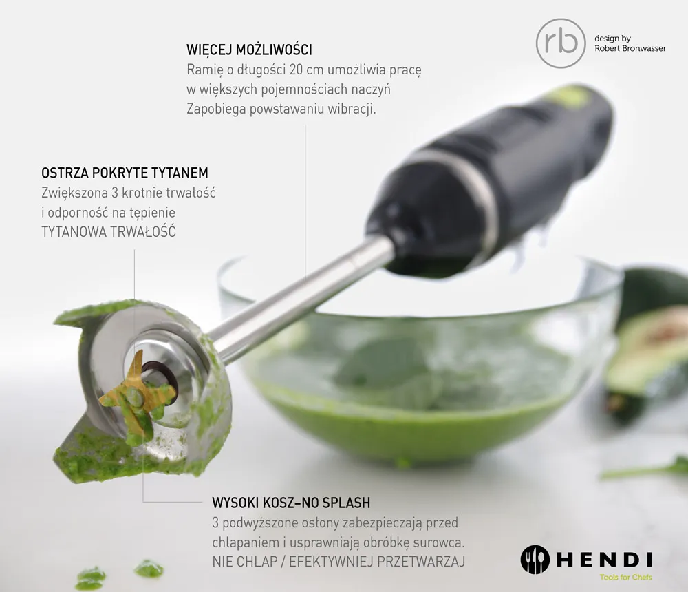 Vis Stick blender HENDI BLEND, HENDI, designed by Robert Bronwasser, 230V/250W, ⌀71x(H)450mm, bilde 4
