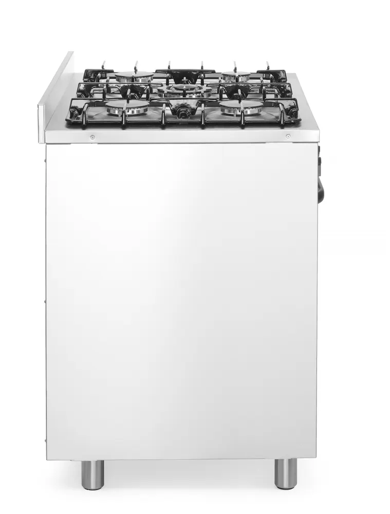 Vis Gas cooker - 5 burners with electric oven, HENDI, Kitchen Line, Silver, 230V/2900W, 14,3kW, 900x653x(H)900mm, bilde 4
