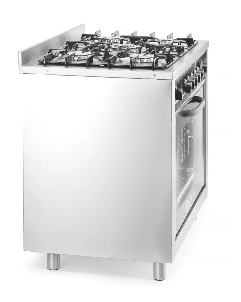 Vis Gas cooker - 5 burners with electric oven, HENDI, Kitchen Line, Silver, 230V/2900W, 14,3kW, 900x653x(H)900mm, bilde 5