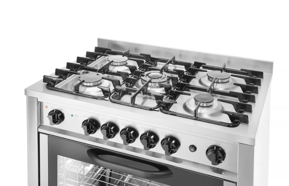 Vis Gas cooker - 5 burners with electric oven, HENDI, Kitchen Line, Silver, 230V/2900W, 14,3kW, 900x653x(H)900mm, bilde 3