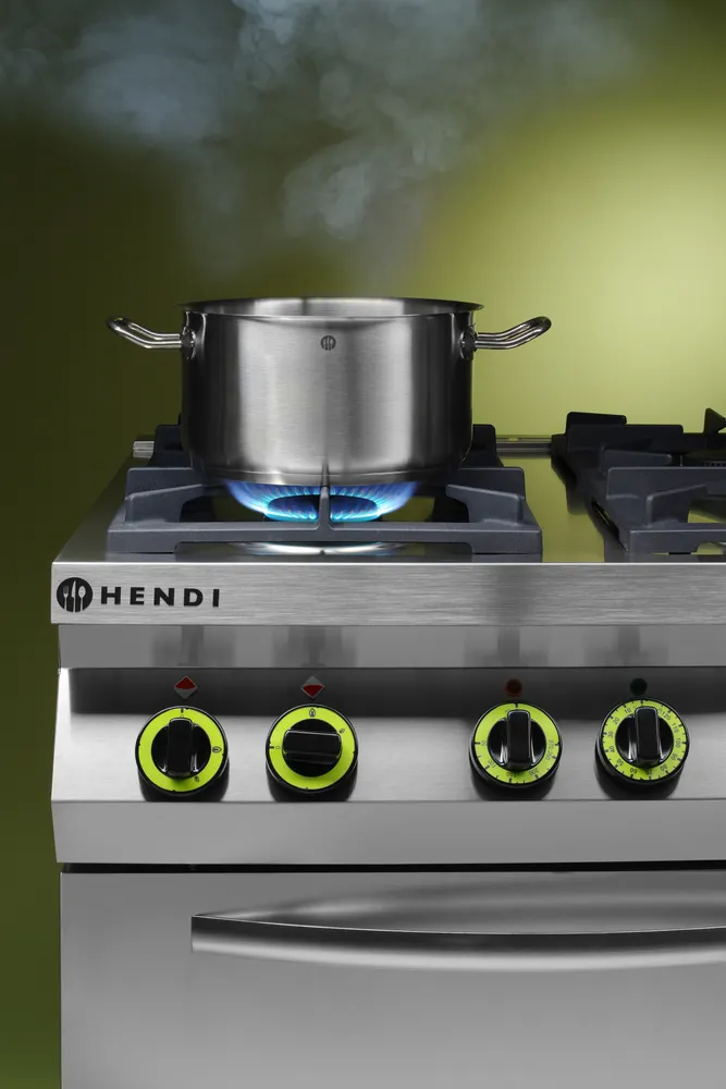 Vis Gas cooker 4-burner with convection oven GN 1/1, HENDI, Kitchen Line, 230V/3000W, 19kW, 800x722x(H)900mm, bilde 7