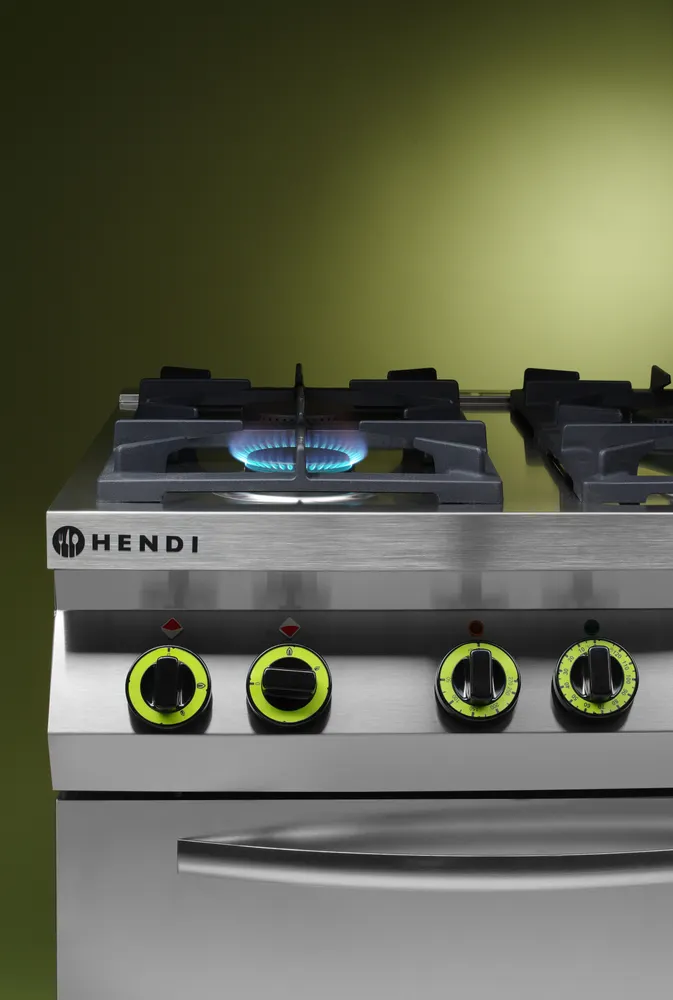 Vis Gas cooker 4-burner with convection oven GN 1/1, HENDI, Kitchen Line, 230V/3000W, 19kW, 800x722x(H)900mm, bilde 6