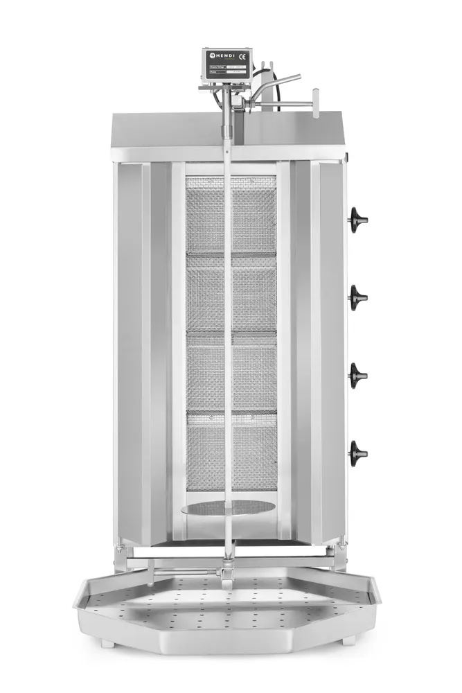 Gas kebab grill, HENDI, Profi Line, 230V/16W, 13kW, 735x745x(H)1110mm