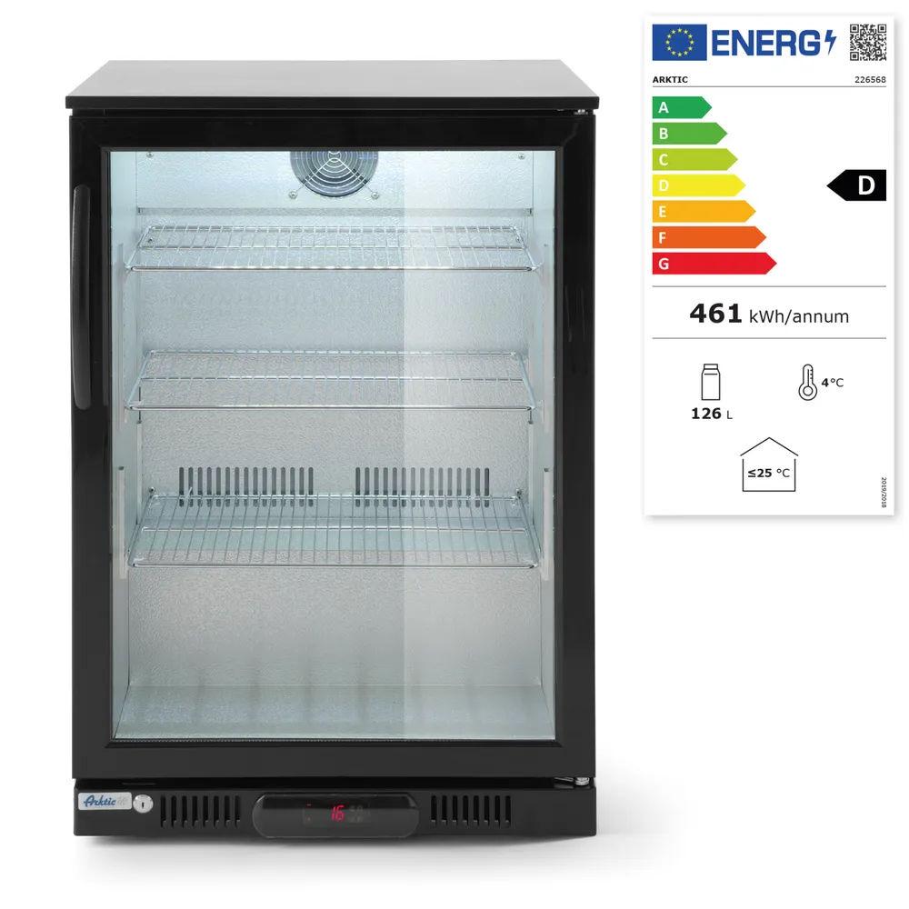 Vis Back bar refrigerator single-door, Arktic, 105L, Black, 230V/123W, 600x530x(H)865mm, bilde 3