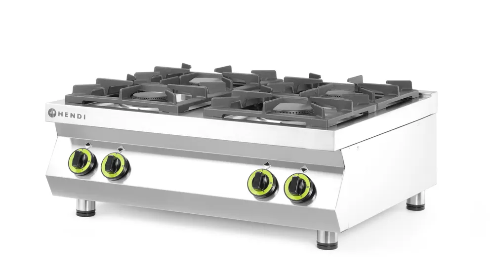 Vis Gas cooker 4-burner Kitchen Line - table top, HENDI, Kitchen Line, 19kW, 800x700x(H)310mm, bilde 2