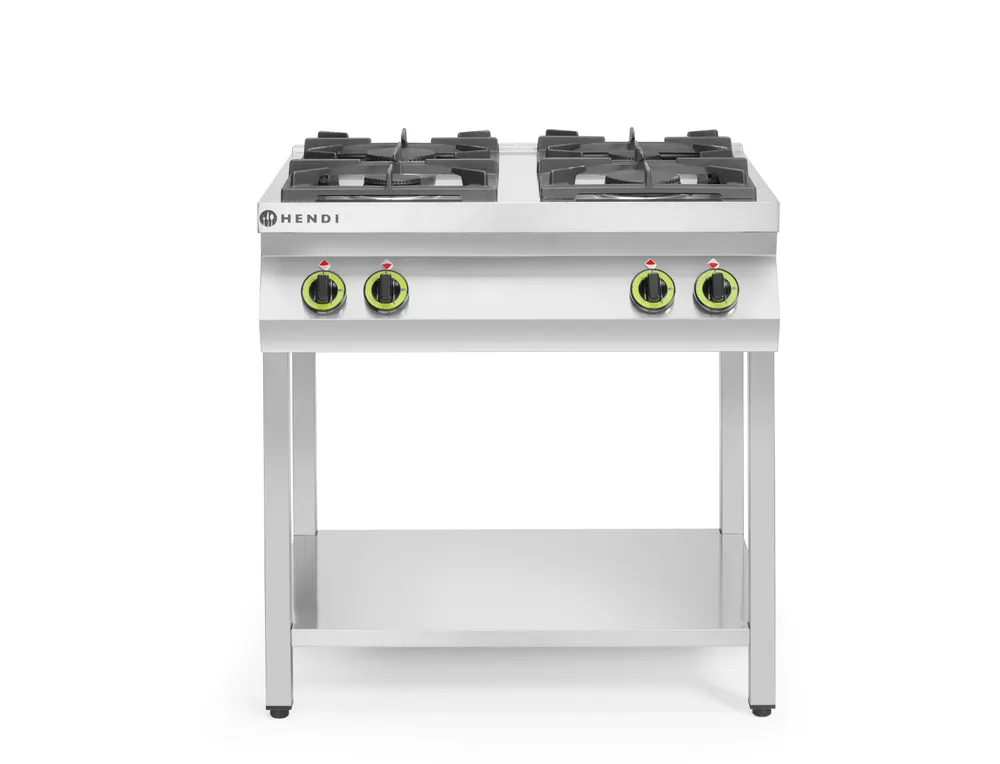 Gas cooker Kitchen Line 4-burner open stand, HENDI, Kitchen Line, 19kW, 800x700x(H)900mm