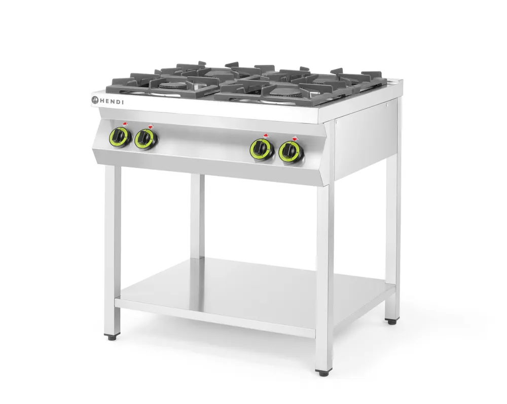 Vis Gas cooker Kitchen Line 4-burner open stand, HENDI, Kitchen Line, 19kW, 800x700x(H)900mm, bilde 2