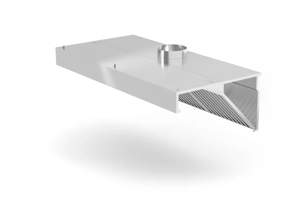 Wall-mounted extractor hood, angled, HENDI, Profi Line, without lighting, 1000x700x(H)450mm