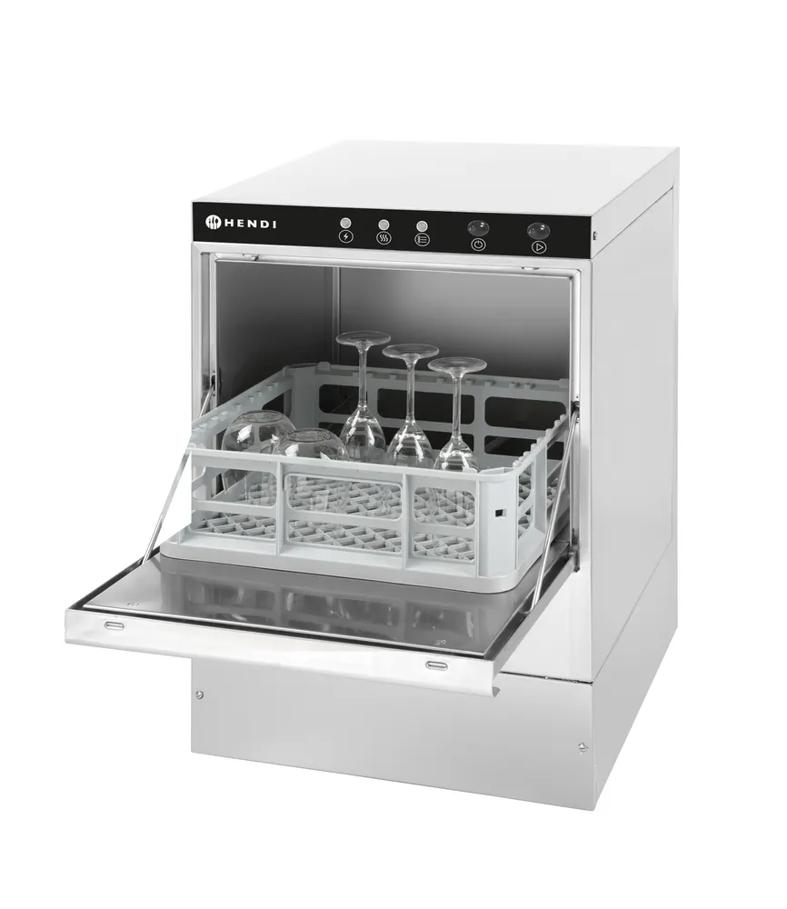 Glasswasher 40x40, electromechanical control, HENDI, Budget Line, 230V/2800W, 470x510x(H)710mm
