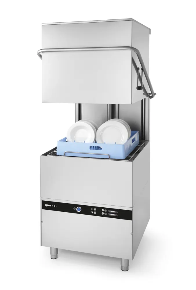 Hood dishwasher 50x50 - electromechanical control, HENDI, Budget Line, with detergent pump, 400V/8600W, 745x903x(H)1406mm