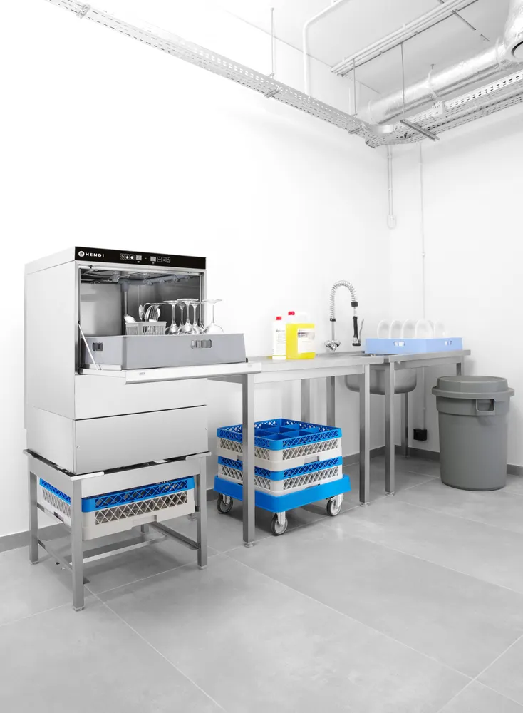 Vis Dishwasher 50x50 - electronic control, HENDI, Kitchen Line, 400V/6600W, 570x600x(H)830mm, bilde 5